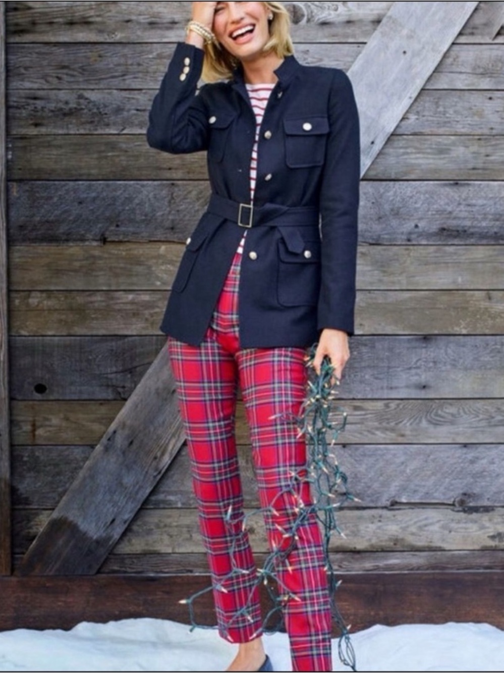 NWT Talbots Plaid Slim Ankle Pant